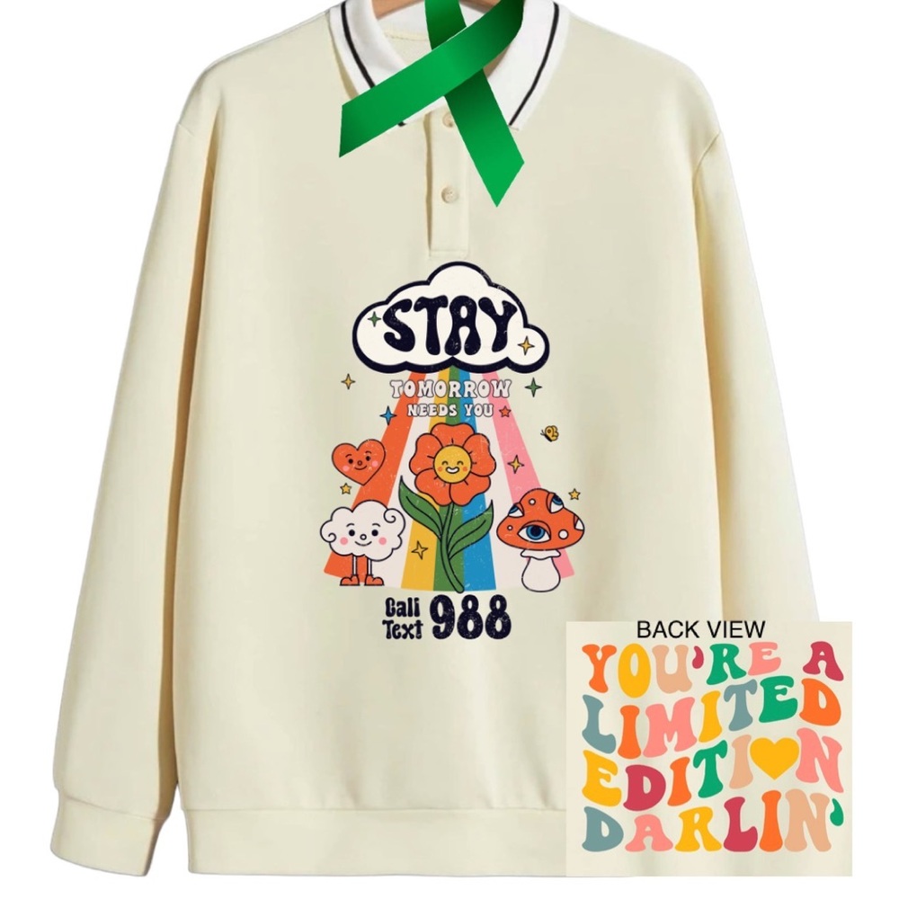 Stay mental health graphic pullover sweatshirt size XXL